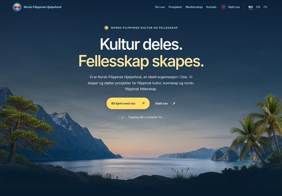 Skrivebordsvisning av nfhjelpefond.no